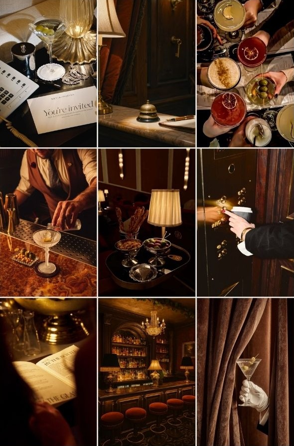 Curated feed for a cocktail bar